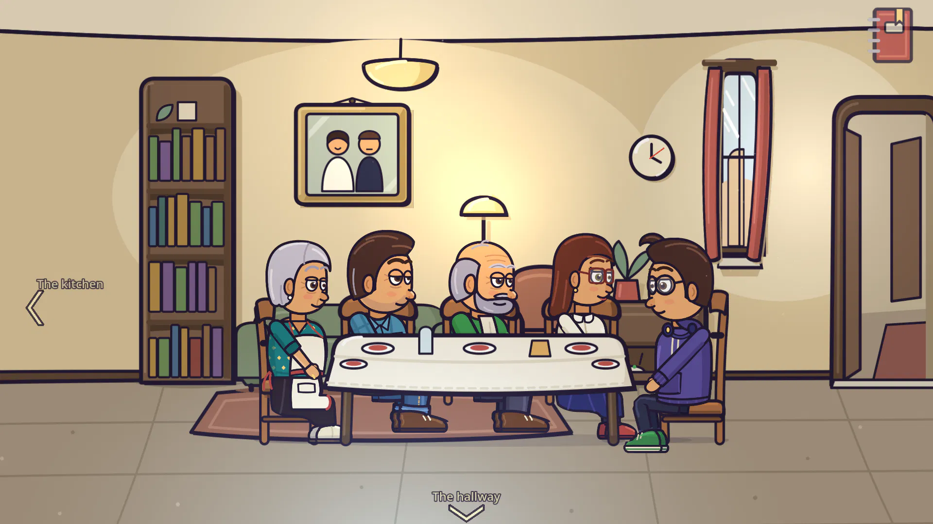 Sunday lunch: Mom, Vincenzo, Dad, Maria and Luca